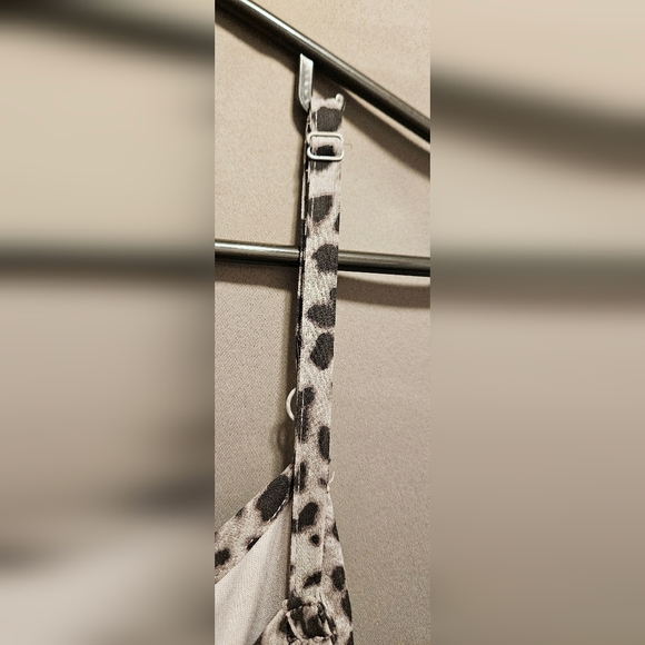 4x Plus Torrid Grey Gray Cheetah Spot Leopard Print Midi Chiffon Pleated Dress - Picture 12 of 14